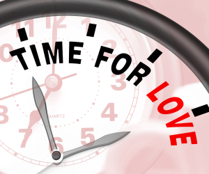 Time For Love Message Shows Romance And Feelings